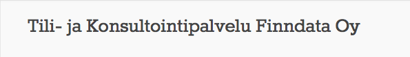 Tili-ja Konsultointipalvelu Finndata Oy